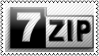 a light grey blinkie containing the 7ZIP logo