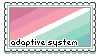 a stamp with the adaptive system flag and text that reads 'adaptive system'