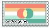 a stamp with the androgyne flag and text that reads 'androgyne'