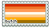 a stamp with the butch lesbian flag and text that reads 'butch'